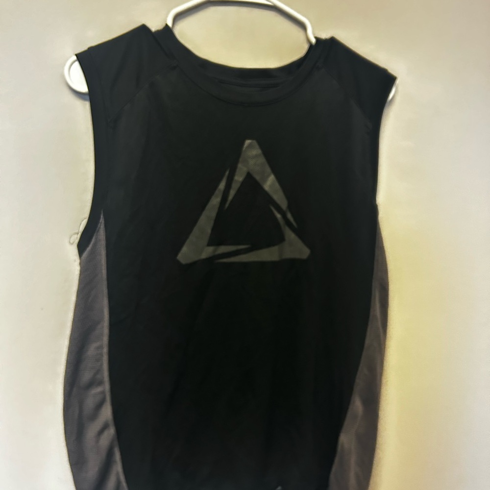 Reebok Black and Gray Men's Tank Top